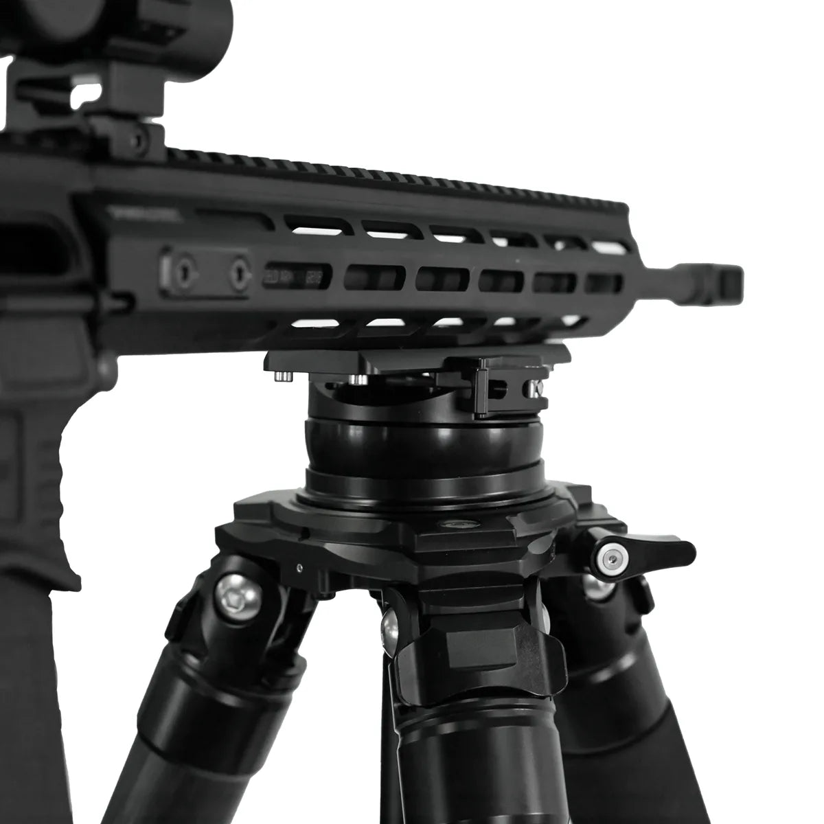 m-lok-to-arca-rail-adapter-plate-attached-to-firearm-barrel-secured-to-swivel-tripod-mount