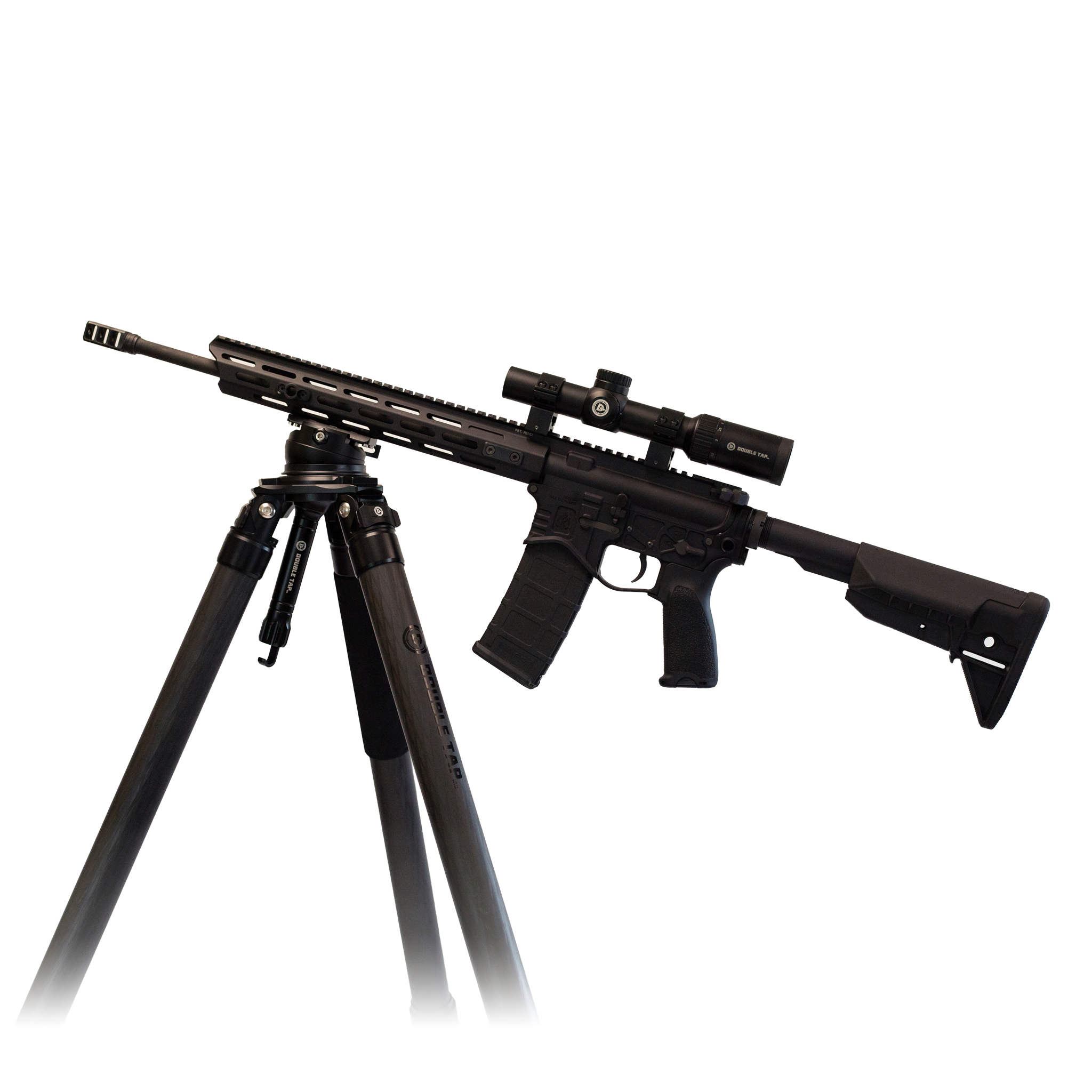 panoramic-leveling-ball-head-on-carbon-fiber-tripod-attached-to-m-lok-rail